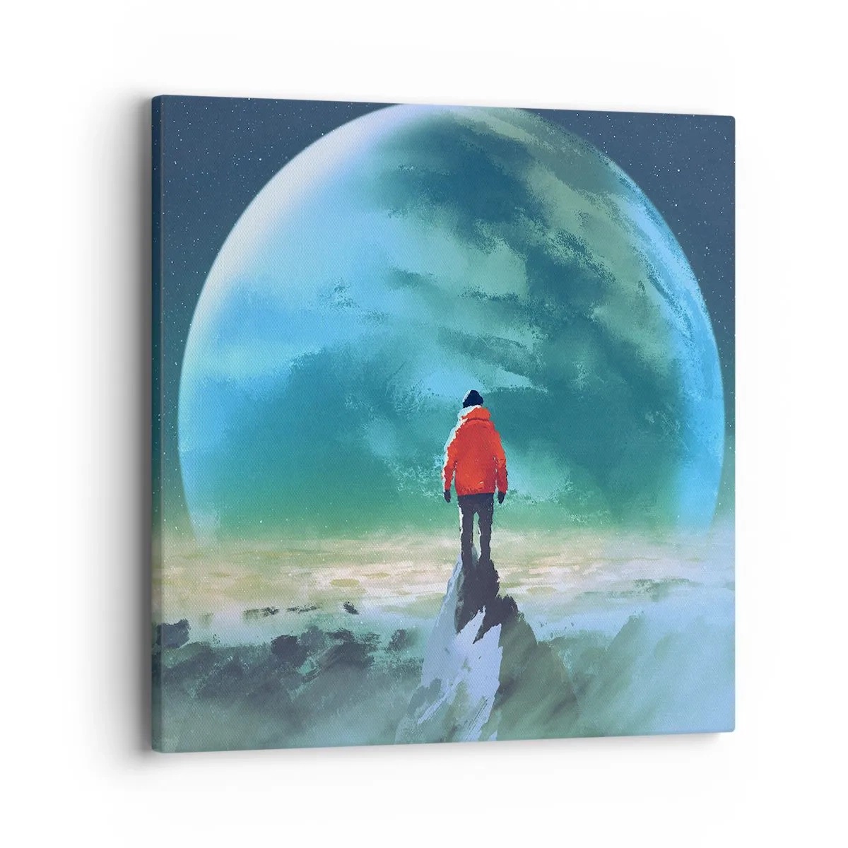 Impression sur toile - Image sur toile - Explorateur de la nouvelle terre - 40x40 cm