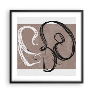 Affiche dans un cadre noir - Poster - Composition – la recherche de la plénitude - 50x50 cm