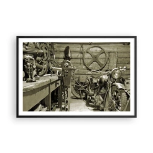 Affiche dans un cadre noir - Poster - Dans le hangar de l'oncle Władek - 91x61 cm