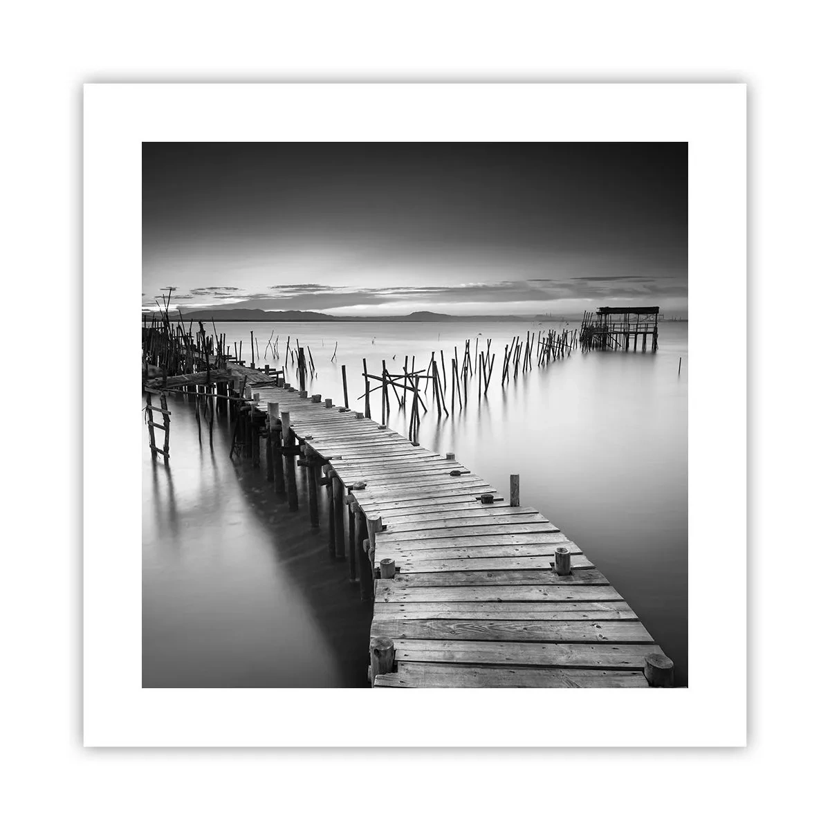 Affiche - Poster - La paix d'un rivage oublié - 40x40 cm