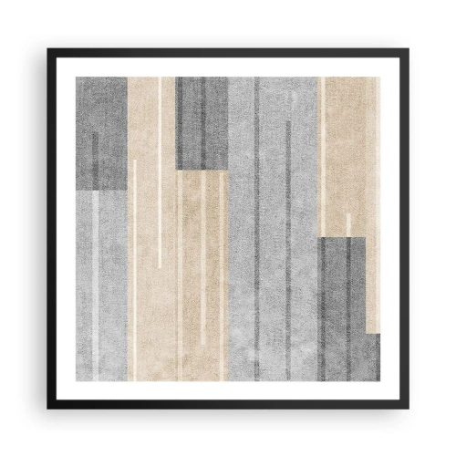 Affiche dans un cadre noir - Poster - Composition : se tenir droit - 60x60 cm