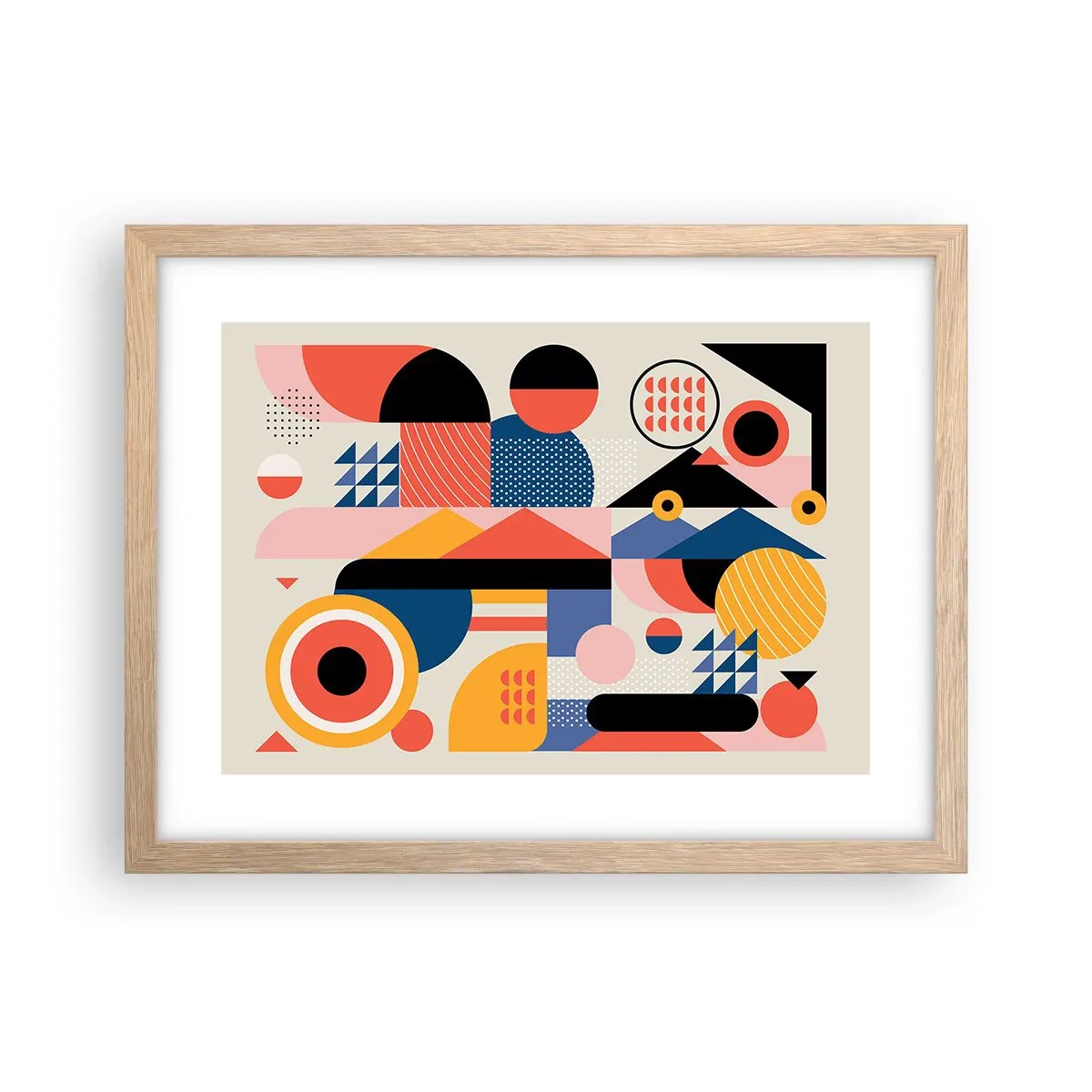 Affiche dans un chêne clair - Poster - Composition : jouer - 40x30 cm