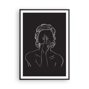 Affiche dans un cadre noir - Poster - La beauté s'épanouit en silence - 70x100 cm