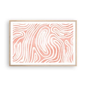 Affiche dans un chêne clair - Poster - Dans le labyrinthe de corail - 91x61 cm