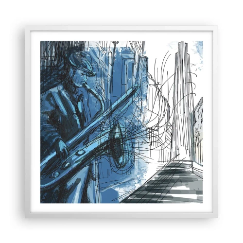Affiche dans un cadre blanc - Poster - Rhapsodie urbaine - 60x60 cm