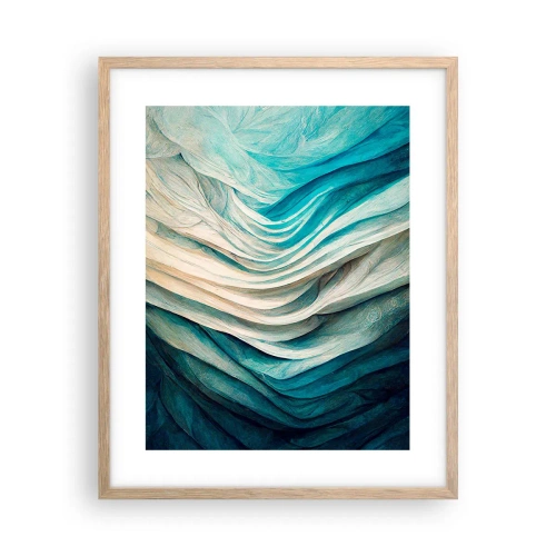 Affiche dans un chêne clair - Poster - Insatiabilité bleue - 40x50 cm