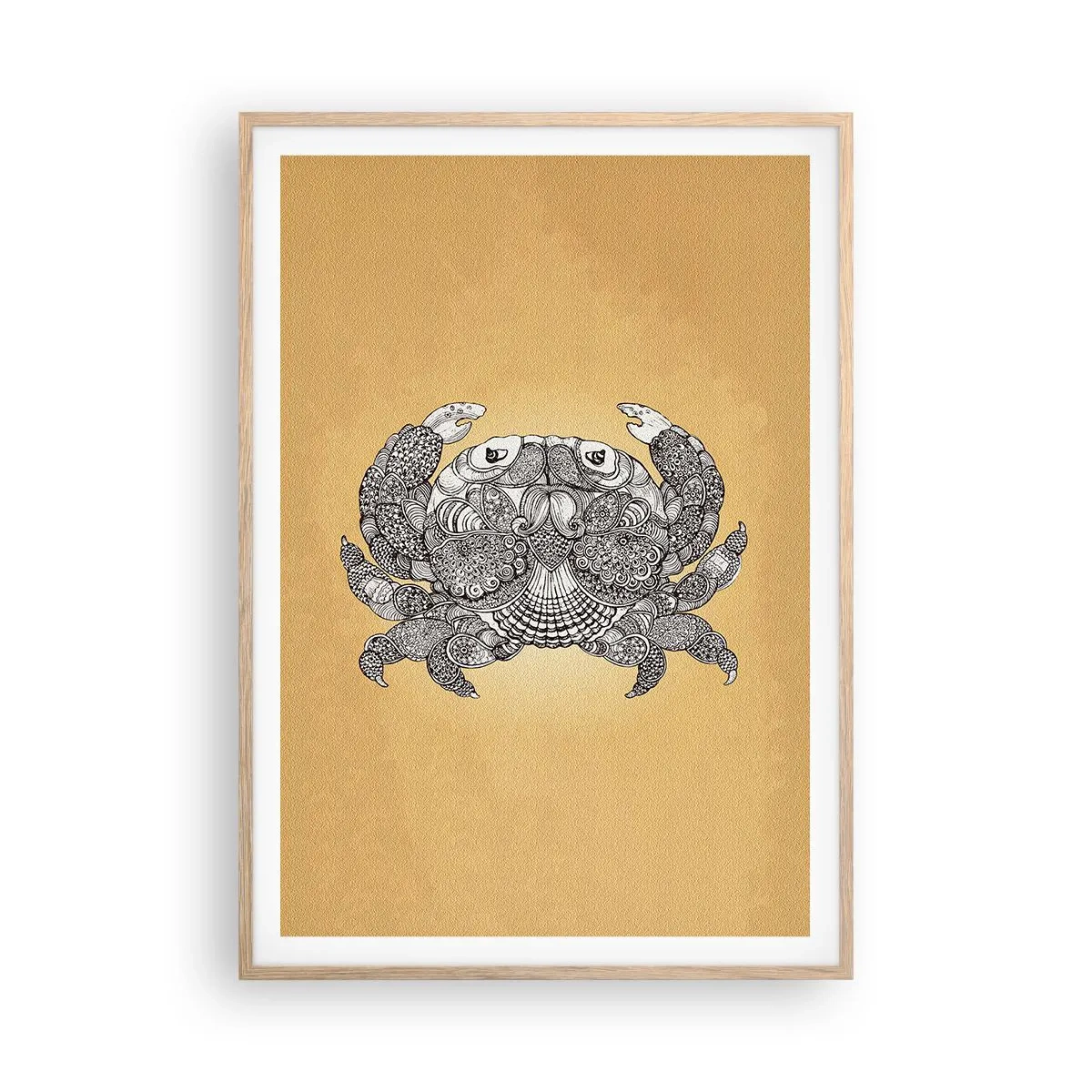 Affiche dans un chêne clair - Poster - Les contes de M. Crabe - 70x100 cm