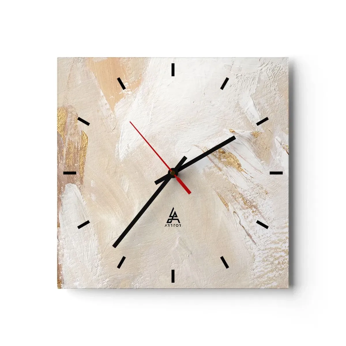 Horloge murale - Pendule murale - Composition pastel - 40x40 cm