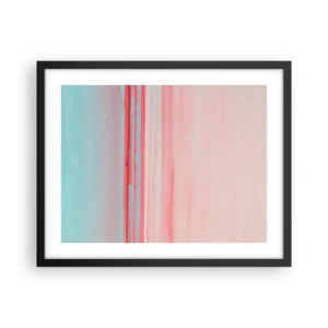 Affiche dans un cadre noir - Poster - Abstraction à l'aube - 50x40 cm