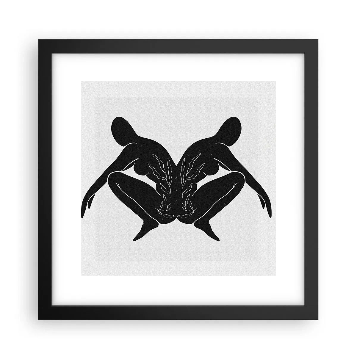 Affiche dans un cadre noir - Poster - Une âme commune - 30x30 cm