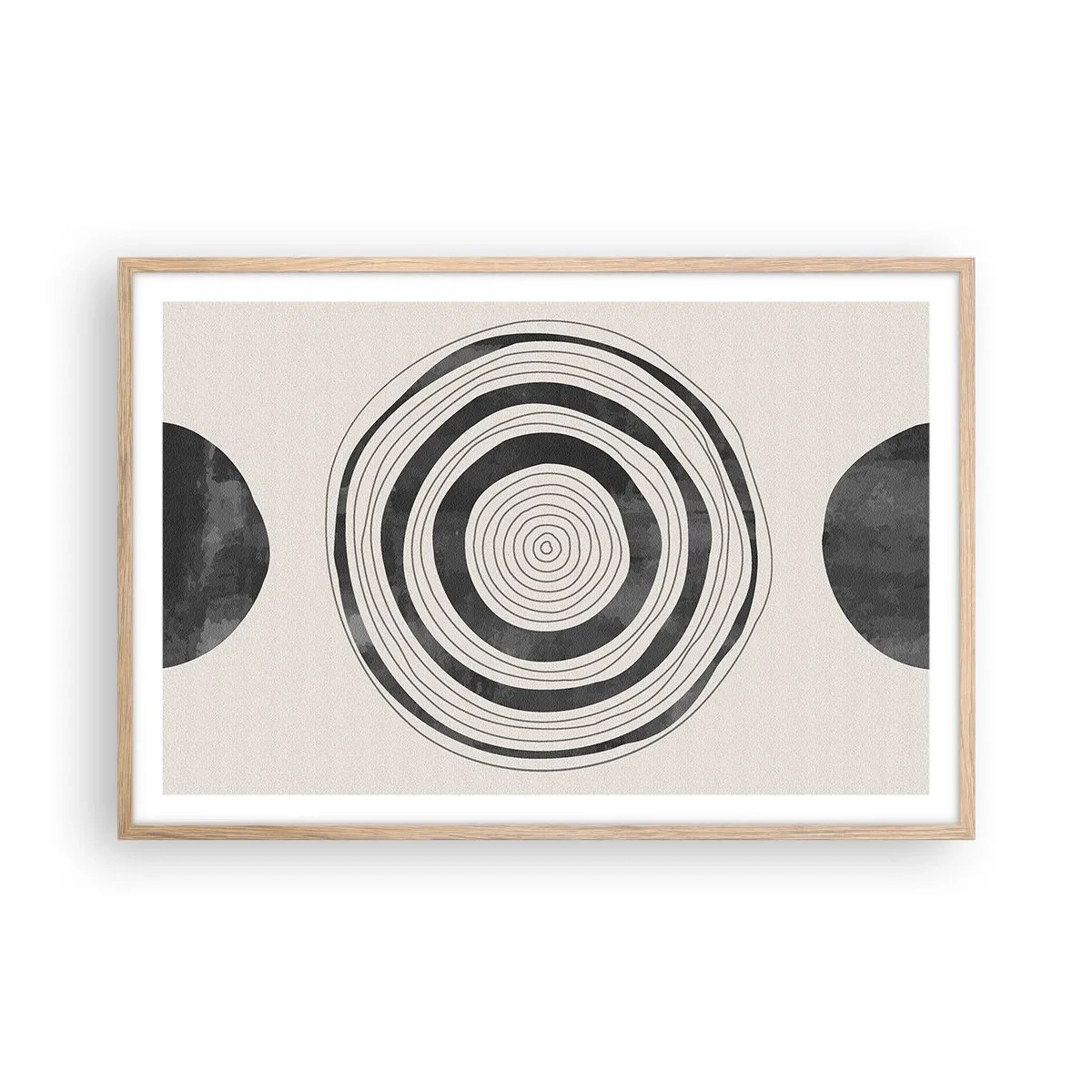 Affiche dans un chêne clair - Poster - Ce qui est important c'est ce qu'il y a entre les deux - 91x61 cm