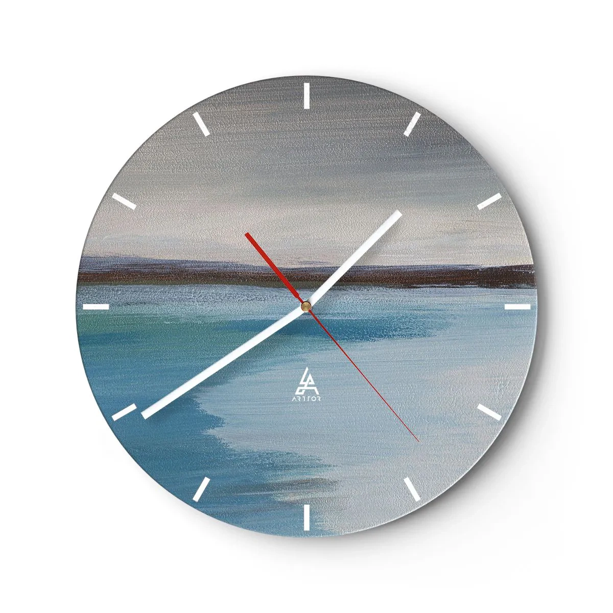 Horloge murale - Pendule murale - Paysage horizontal - 40x40 cm
