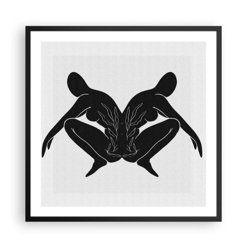 Affiche dans un cadre noir - Poster - Une âme commune - 60x60 cm