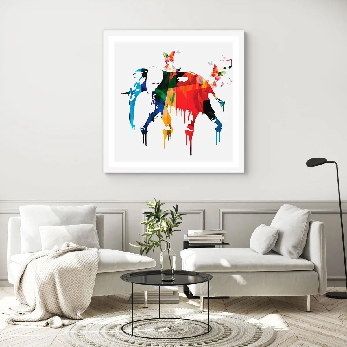 Affiche dans un cadre blanc - Poster - Tout le monde peut danser - 30x30 cm