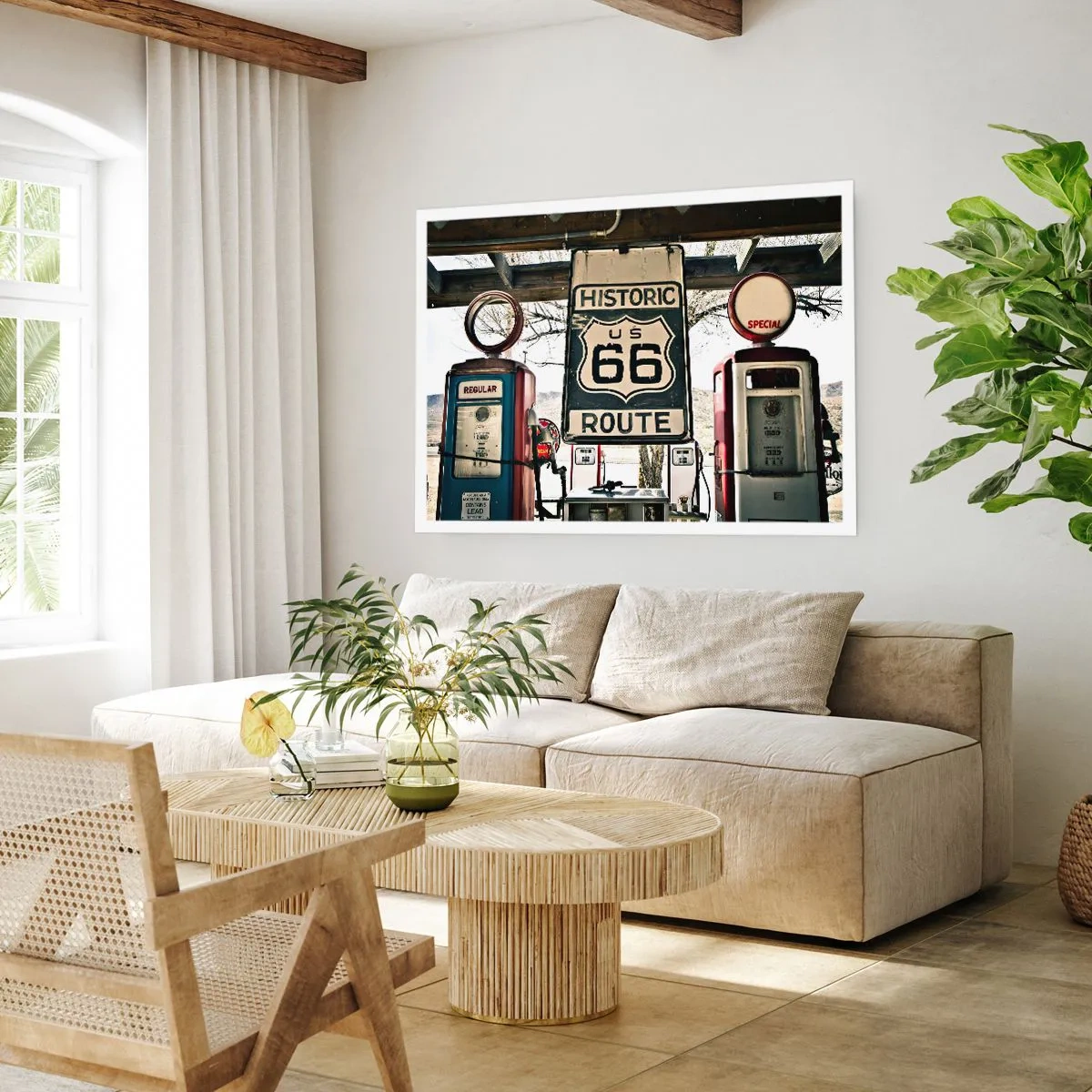 Affiche - Poster - Voyage rétro américain - 91x61 cm