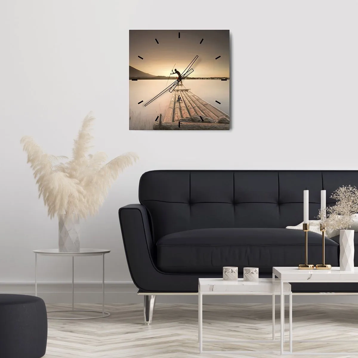 Horloge murale - Pendule murale - Avant la fin du jour - 30x30 cm