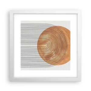 Affiche dans un cadre blanc - Poster - Composition solaire - 30x30 cm