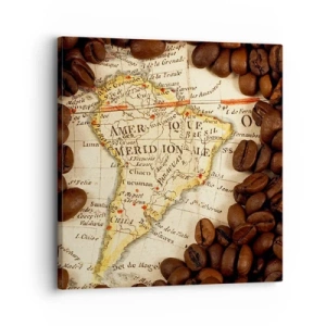 Impression sur toile - Image sur toile - D'où vient le meilleur café ? - 30x30 cm