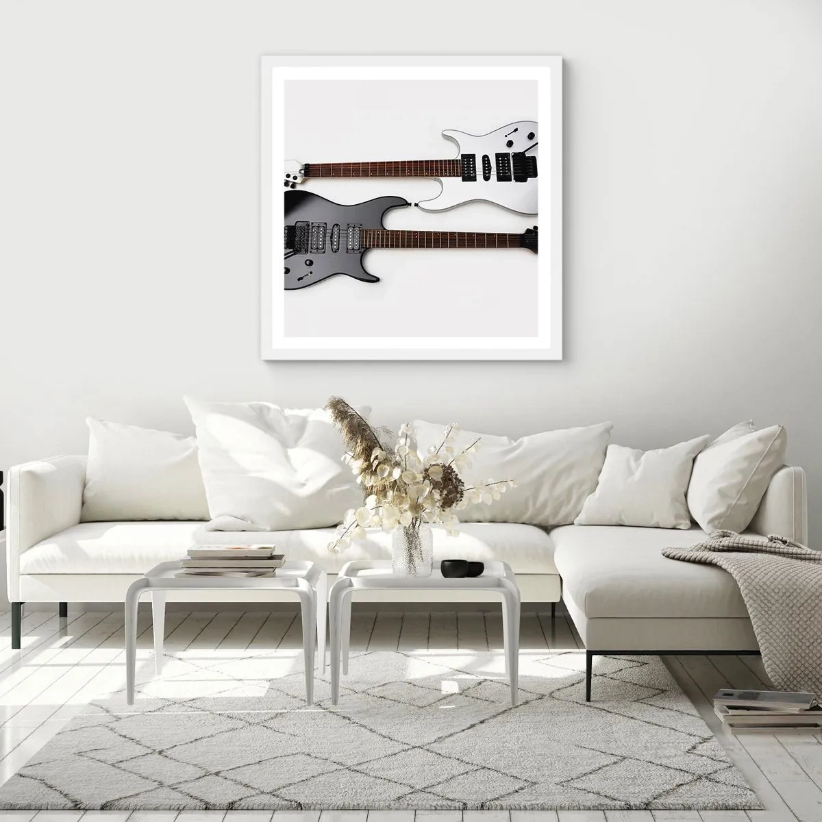 Affiche dans un cadre blanc - Poster - Harmonie des formes - 30x30 cm