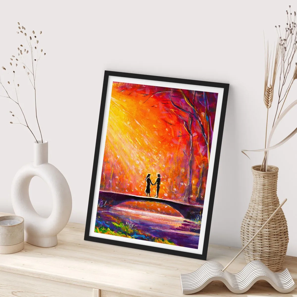 Affiche dans un cadre noir - Poster - Le ciel les aime aussi - 70x100 cm