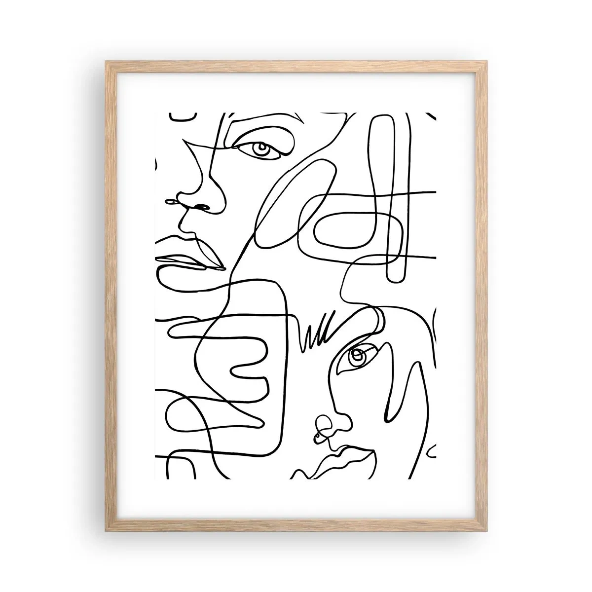 Affiche dans un chêne clair - Poster - Dans des émotions enchevêtrées - 40x50 cm