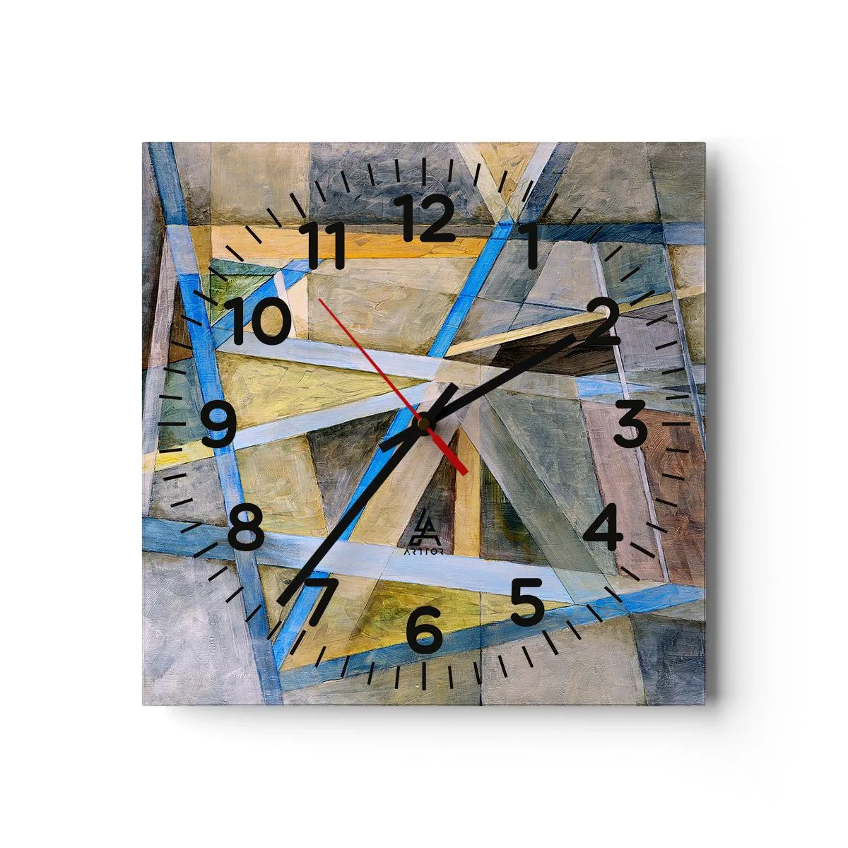 Horloge murale - Pendule murale - Tout droit ou en diagonale ? - 30x30 cm