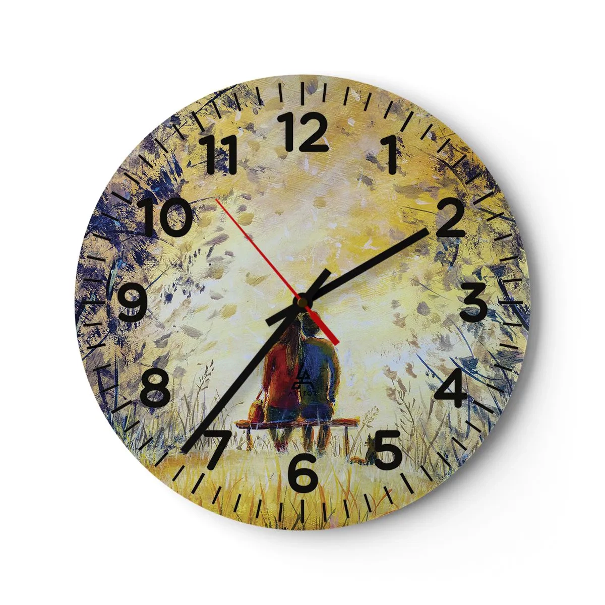 Horloge murale - Pendule murale - Moment magique - 30x30 cm