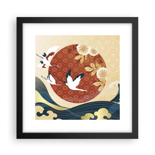 Affiche dans un cadre noir - Poster - Conte japonnais - 30x30 cm