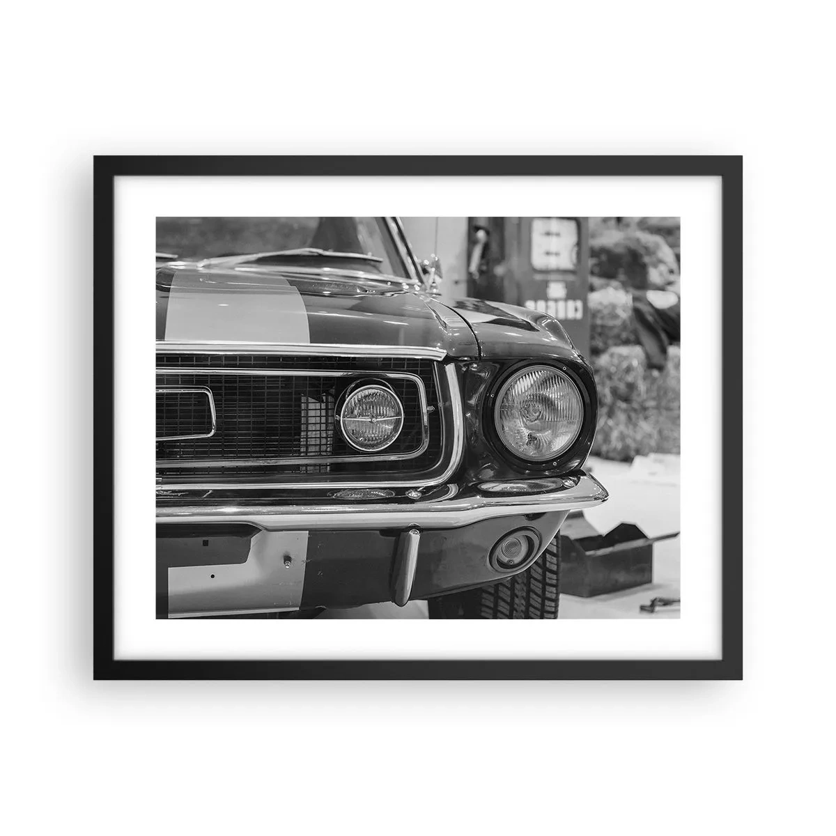 Affiche dans un cadre noir - Poster - Conduire dur - 50x40 cm