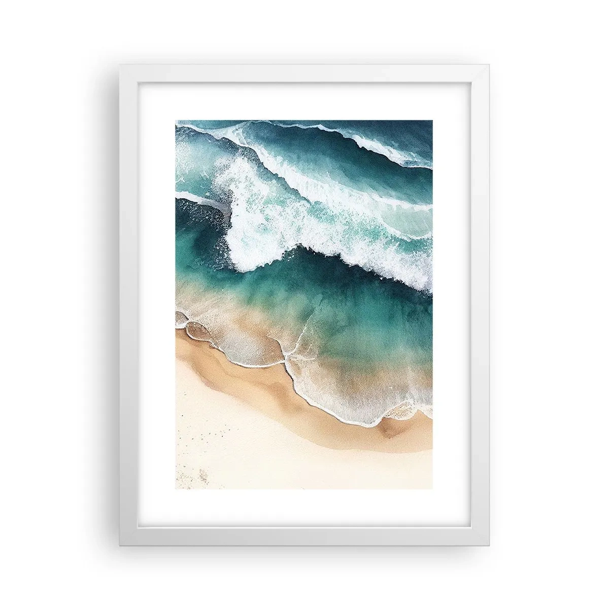 Affiche dans un cadre blanc - Poster - La rencontre éternelle - 30x40 cm