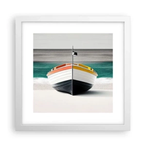 Affiche dans un cadre blanc - Poster - A sa place - 30x30 cm