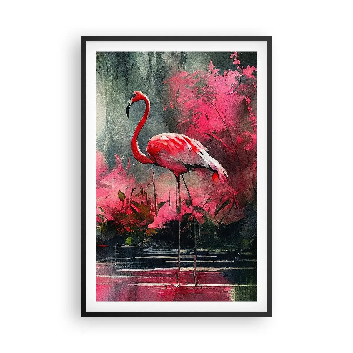 Affiche dans un cadre noir - Poster - Une leçon de grâce naturelle - 61x91 cm