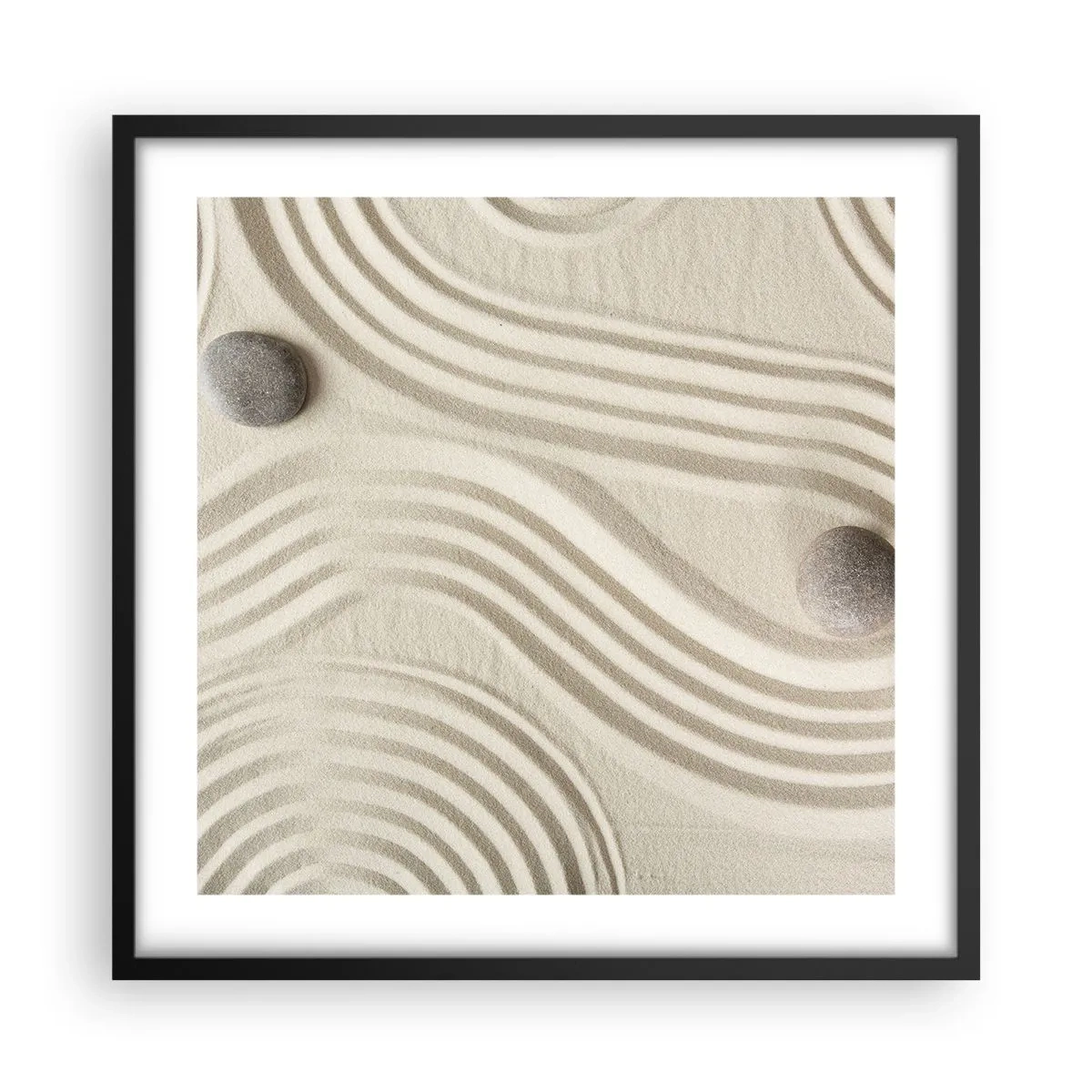 Affiche dans un cadre noir - Poster - Touche de chaleur - 50x50 cm