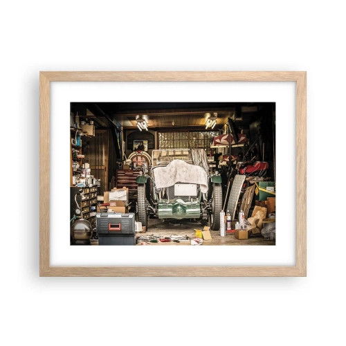 Affiche dans un chêne clair - Poster - Retour vers le passé - 40x30 cm