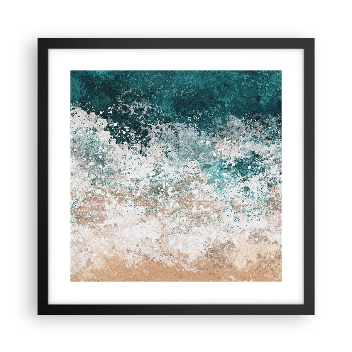 Affiche dans un cadre noir - Poster - Histoires de la mer - 40x40 cm