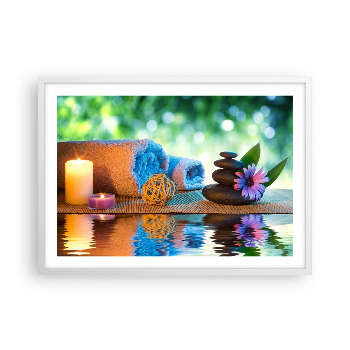 Affiche dans un cadre blanc - Poster - Temps pour le corps - 70x50 cm