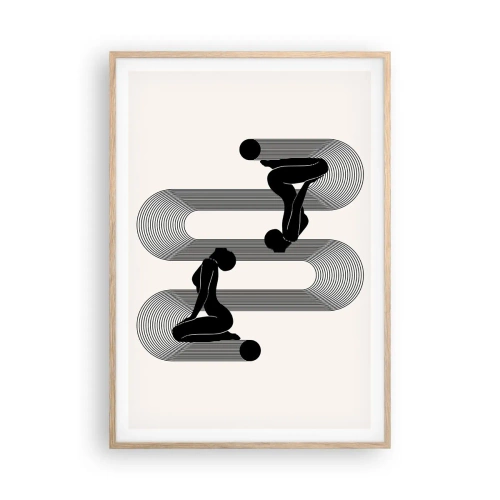 Affiche dans un chêne clair - Poster - Symétrie sensuelle - 70x100 cm