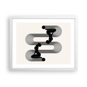 Affiche dans un cadre blanc - Poster - Symétrie sensuelle - 50x40 cm
