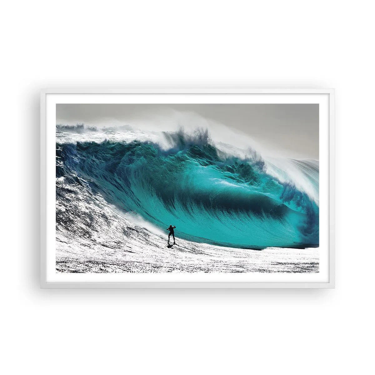 Affiche dans un cadre blanc - Poster - Challenge accepté - 91x61 cm