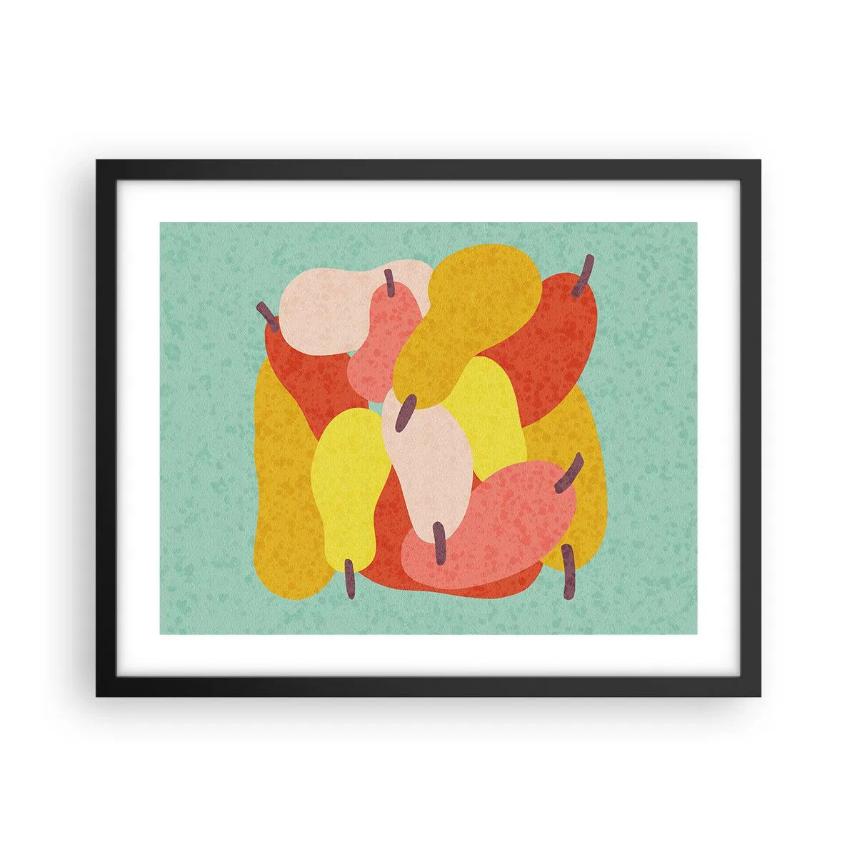 Affiche dans un cadre noir - Poster - Essayez le soleil d'été - 50x40 cm