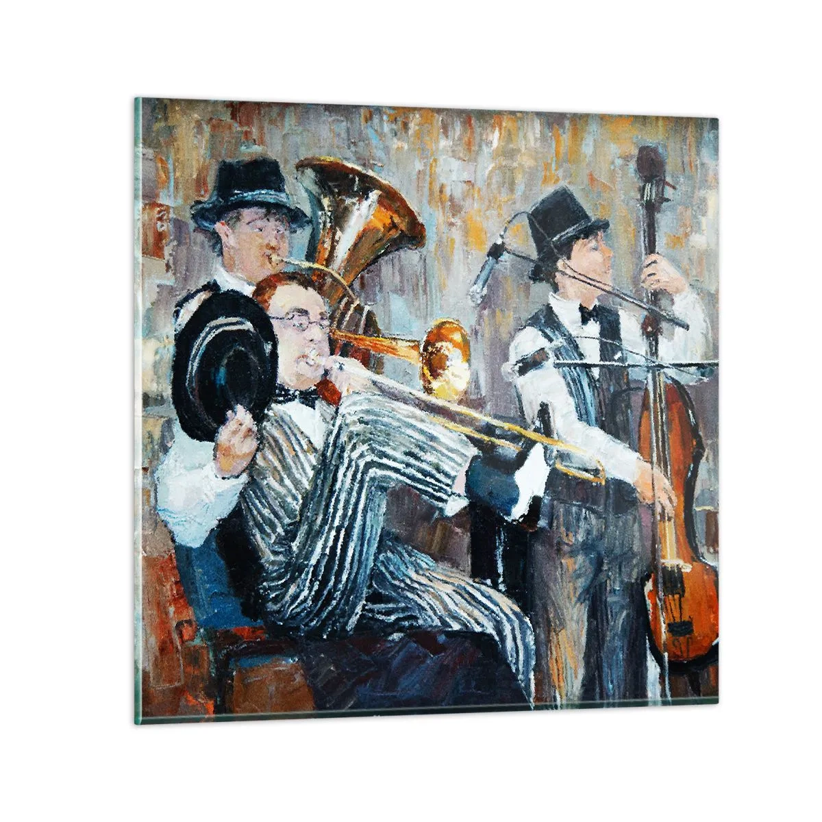 Impression sur verre - Image sur verre - C'est tout le Jazz - 70x70 cm