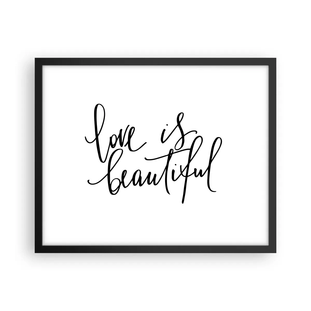 Affiche dans un cadre noir - Poster - Lire et répéter - 50x40 cm