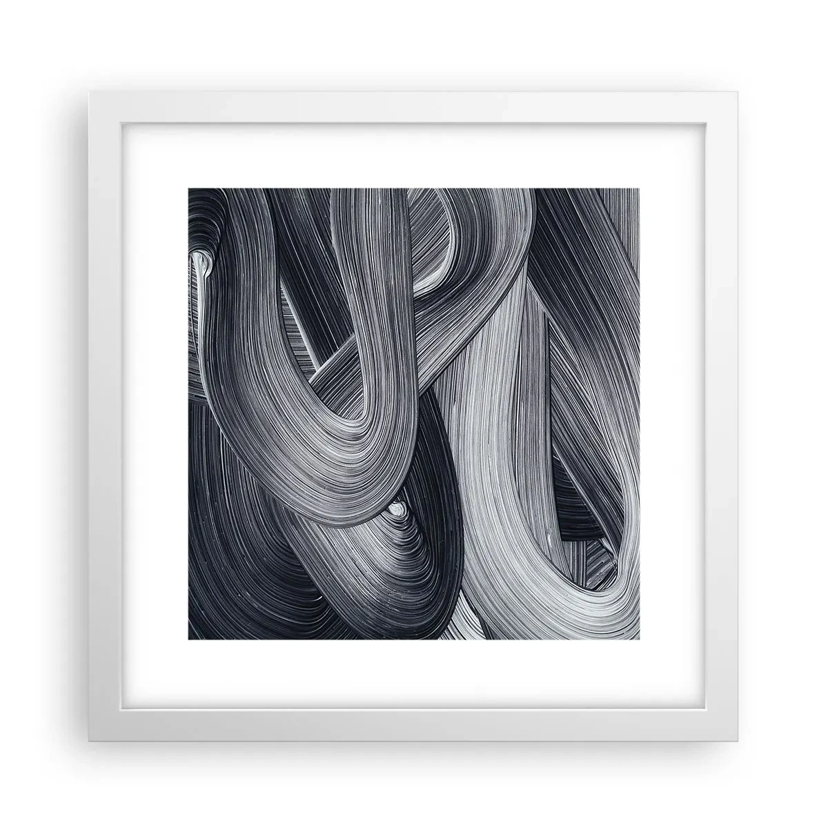 Affiche dans un cadre blanc - Poster - La fluidité de la réalité - 30x30 cm