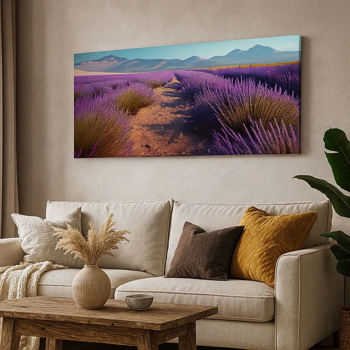 Impression sur toile - Image sur toile - Champs parfumés - 100x40 cm