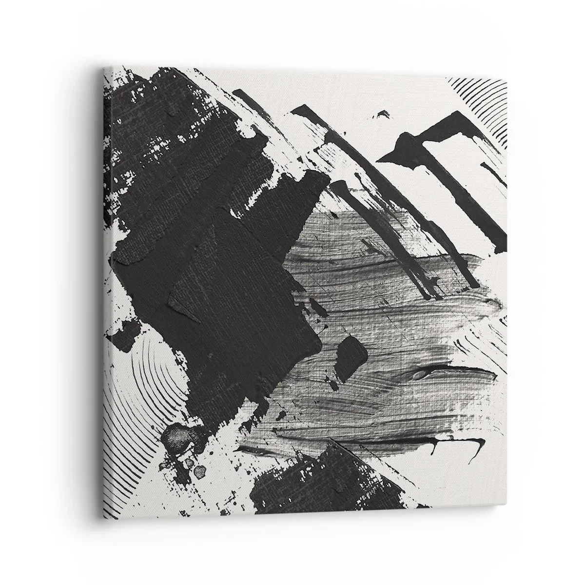 Impression sur toile - Image sur toile - Abstraction – expression du noir - 30x30 cm