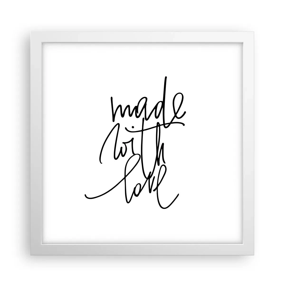 Affiche dans un cadre blanc - Poster - La meilleure marque - 30x30 cm