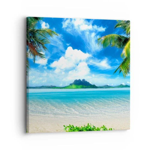 Impression sur toile - Image sur toile - L'azur des tropiques - 30x30 cm