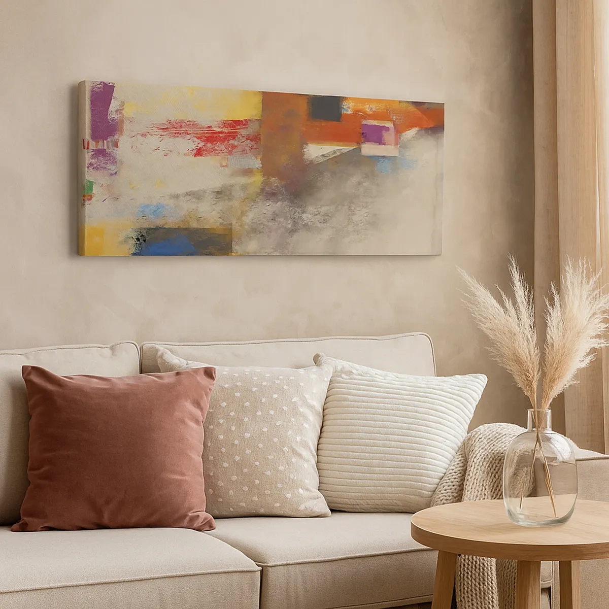 Impression sur toile - Image sur toile - Géométrie des couleurs - 30x30 cm