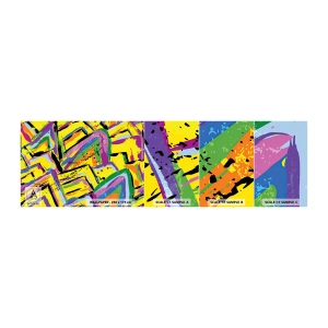 Échantillon de Papier Peint Autocollant Deluxe Sticker - Jusqu'à ce qu'il crie de joie - Abstraction, Morceau, Peinture - 100x30 cm