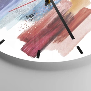 Horloge murale - Pendule murale - En haut et en bas - 40x40 cm